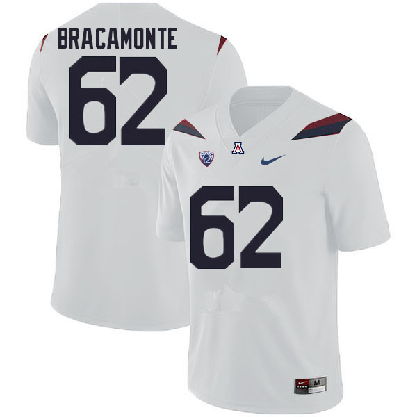 Men #62 Jacob Bracamonte Arizona Wildcats College Football Jerseys Sale-White